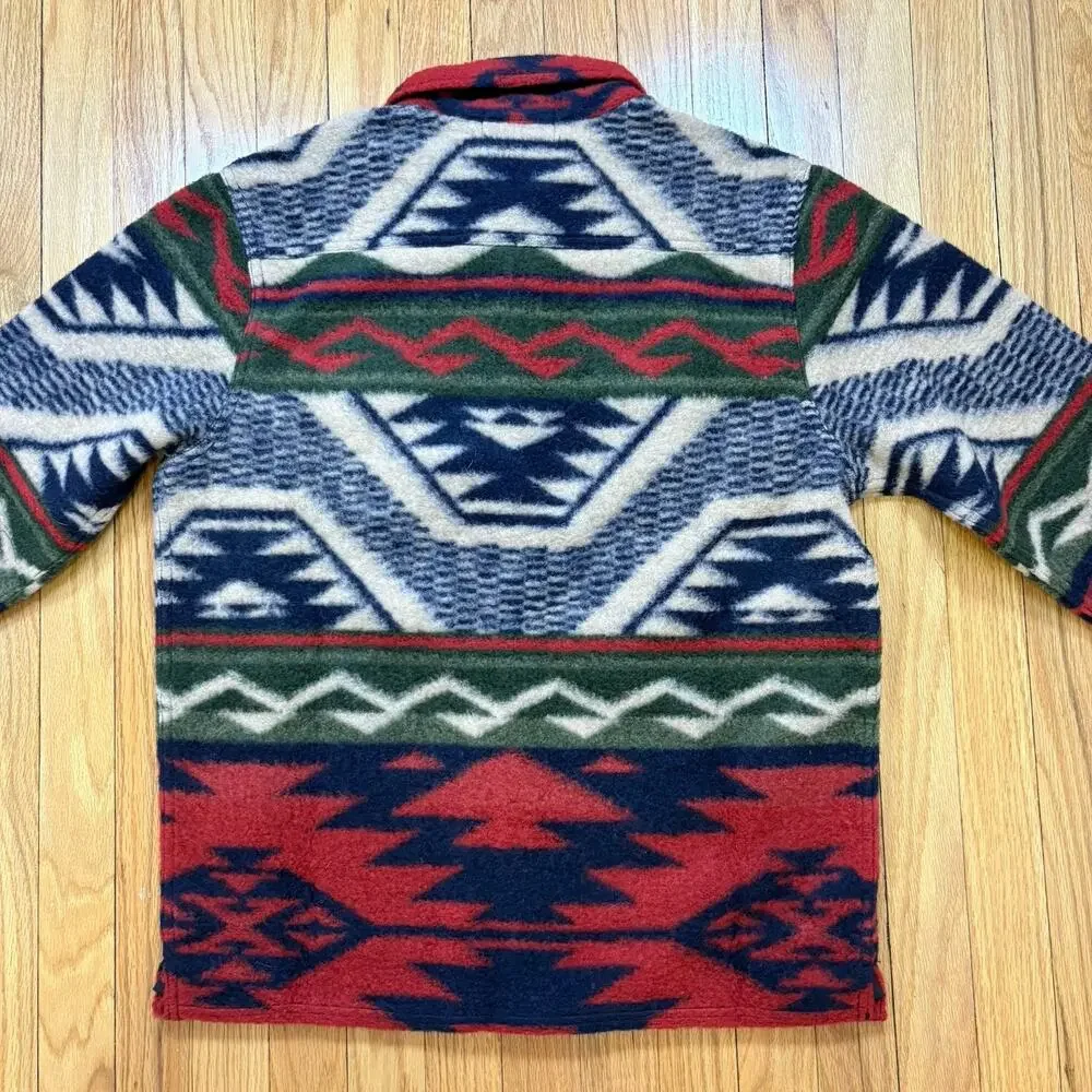 NWT Double RL RRL Ralph Lauren Wool Fleece Aztec Southwestern Shirt Jacket Sz M